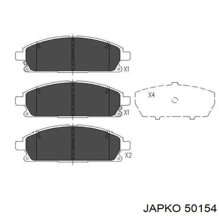 Купить 50154 Japko Колодки тормозные