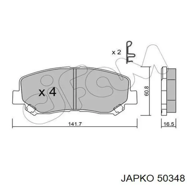 Колодки Japko 50348 цена, от 25.25 USD