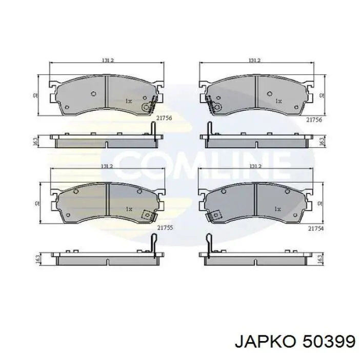 Колодки Japko 50399 цена, от 22.26 USD