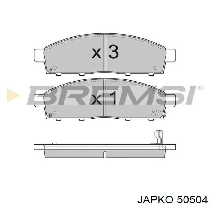 Колодки Japko 50504 цена, от 18.38 USD