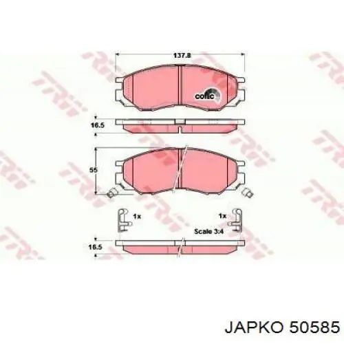 Колодки Japko 50585 цена, от 16.49 USD