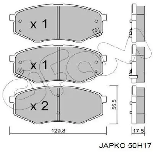 Колодки Japko 50H17 цена, от 18.00 USD