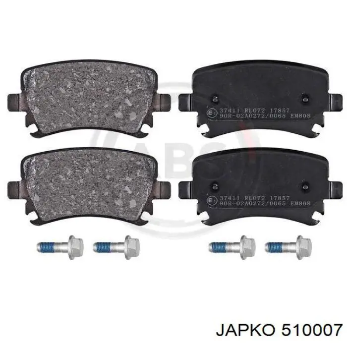 Купить 510007 Japko Колодки тормозные задние, дисковые