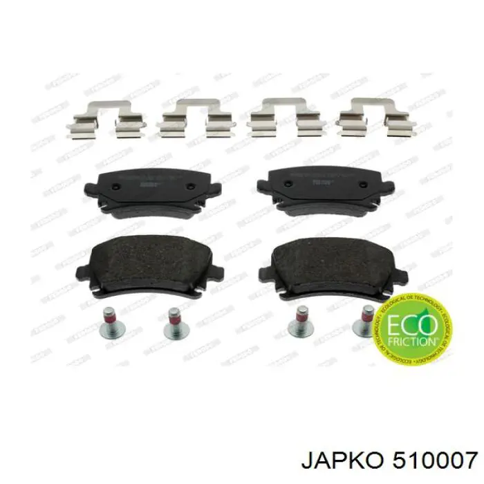 Задние тормозные колодки 510007 Japko