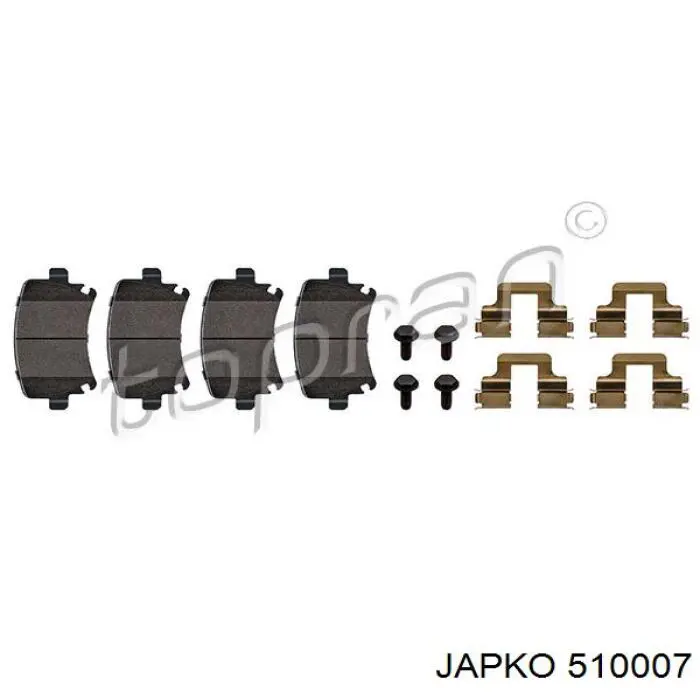 Задние дисковые колодки Japko 510007