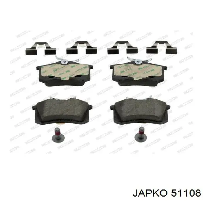 Колодки дисковые  Japko 51108 цена, от 20.95 USD