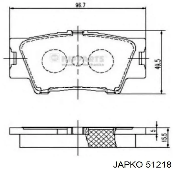 Колодки дисковые  Japko 51218 цена, от 14.06 USD