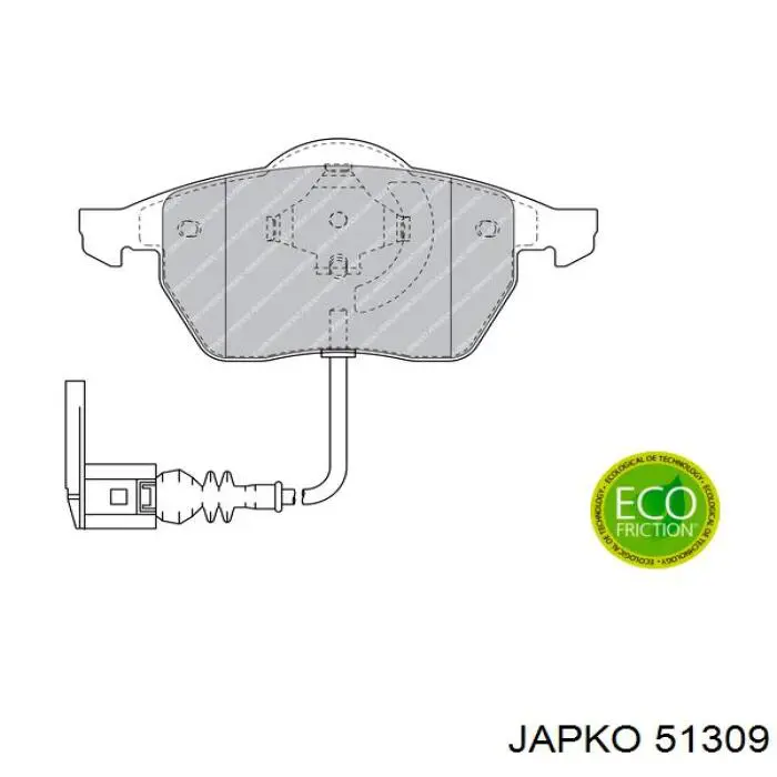 Купить 51309 Japko Колодки тормозные задние, дисковые