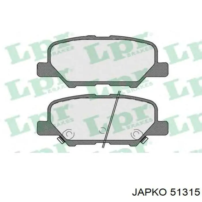 Задние тормозные колодки 51315 Japko
