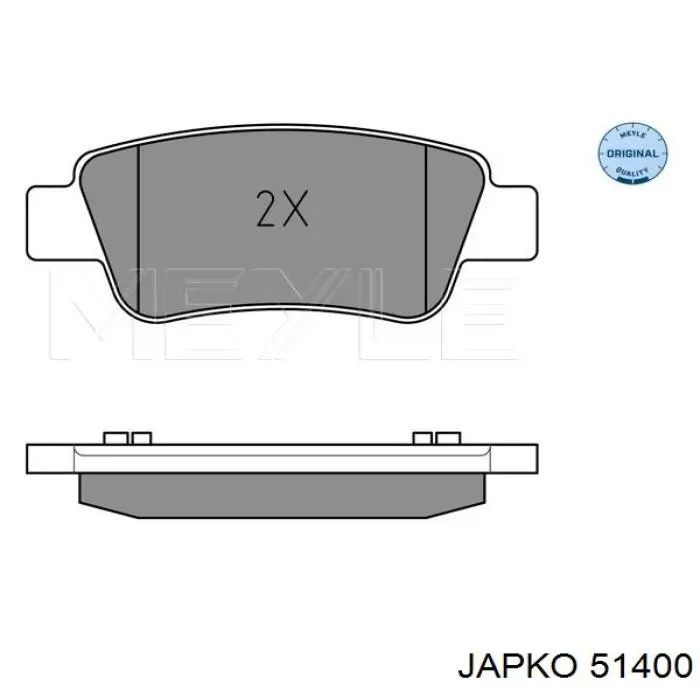 Купить 51400 Japko Колодки тормозные задние, дисковые