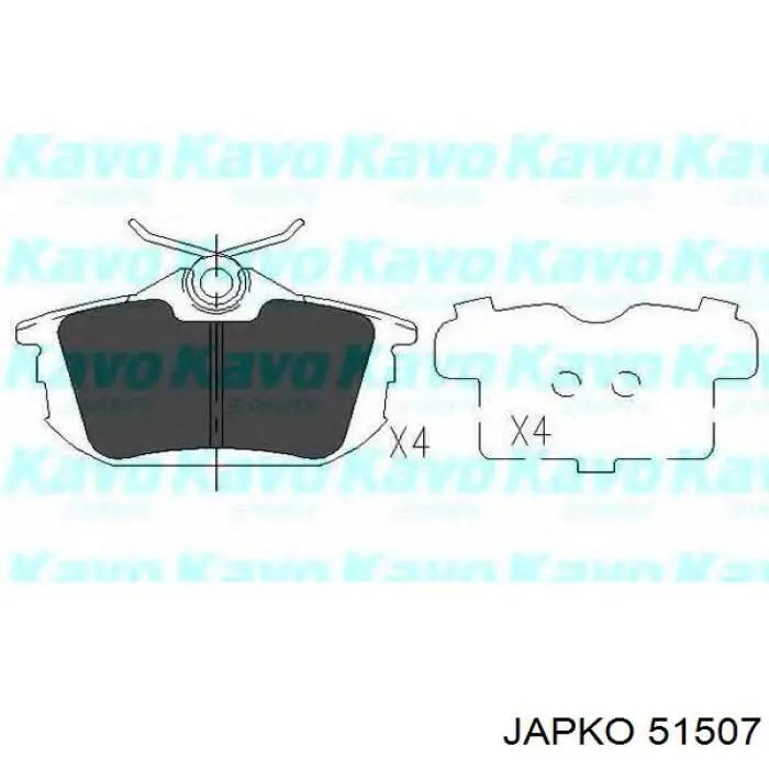 Pastillas de freno traseras 51507 Japko