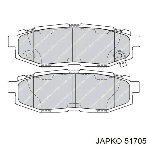 Колодки дисковые  Japko 51705 цена, от 18.77 USD
