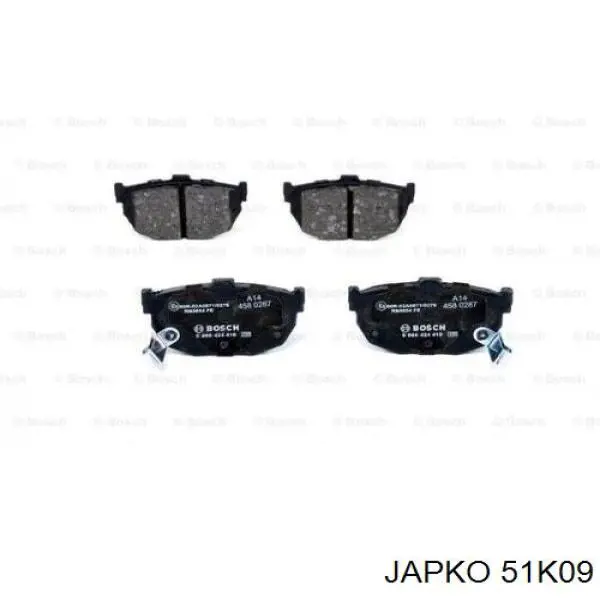 Задние тормозные колодки 51K09 Japko