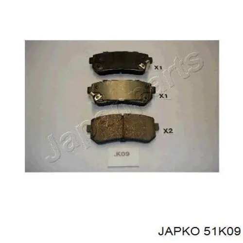 Купить 51K09 Japko Колодки тормозные задние, дисковые