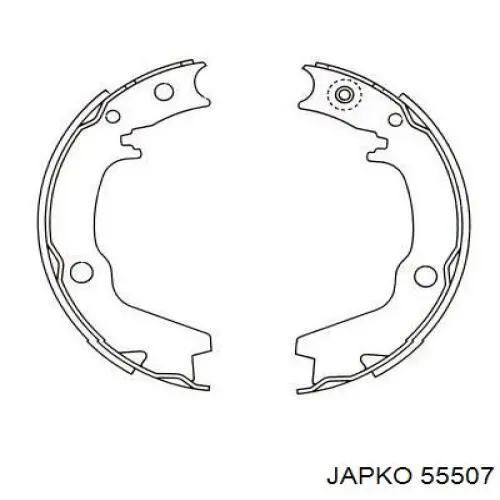 Купить 55507 Japko Задние барабанные тормозные колодки