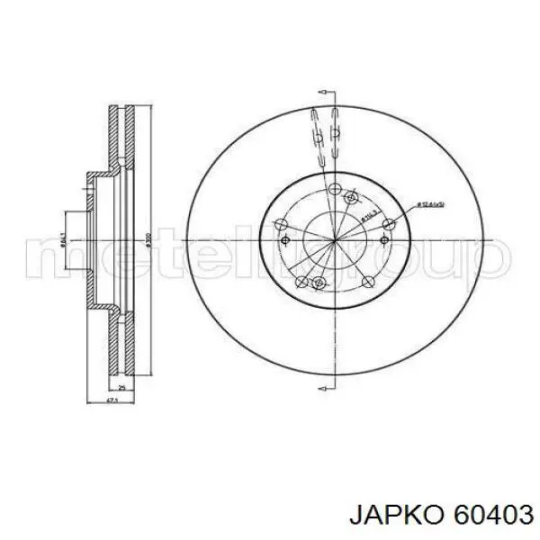 Купить 60403 Japko Ротор тормозной