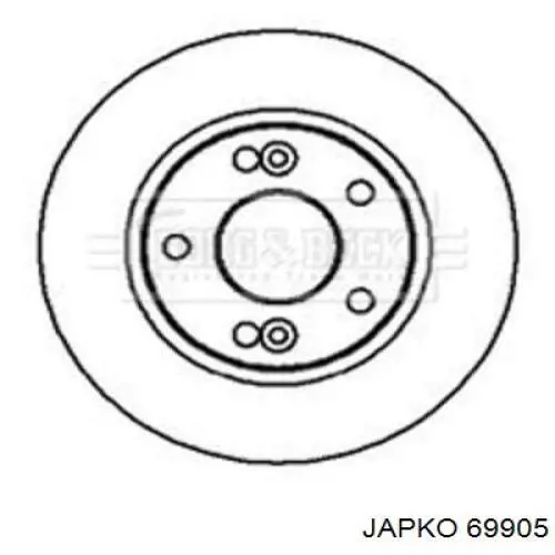 69905 Japko Шланг тормозной передний правый