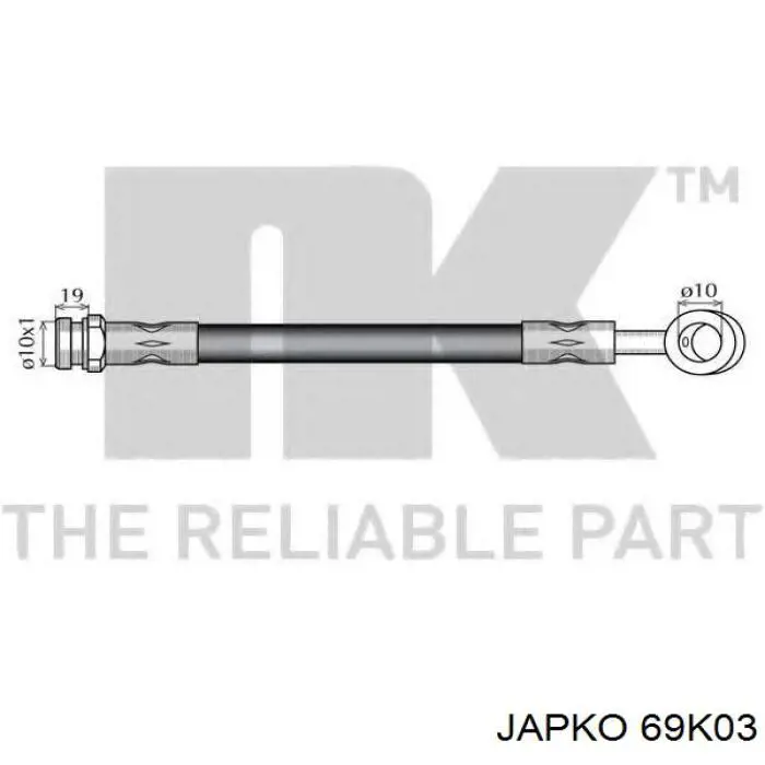 SL4163 ABS Шланг тормозной передний правый