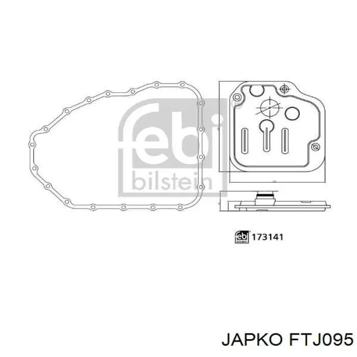 Купить FTJ095 Japko Фильтр автоматической коробки передач