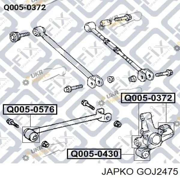 Сайлентблок заднего кулака Japko GOJ2475 цена, от 4.19 USD
