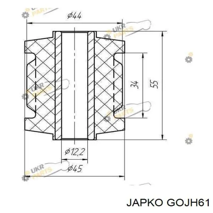 Сайлентблок цапфы задней GOJH61 Japko