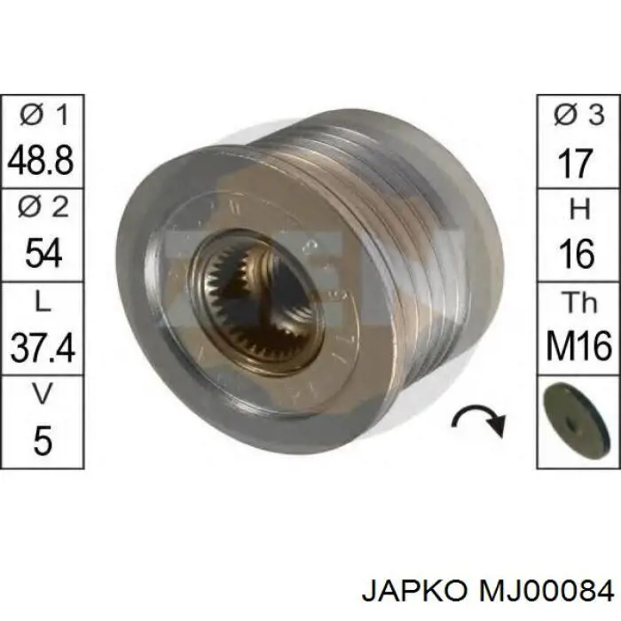 MJ00084 Japko Амортизатор передний левый