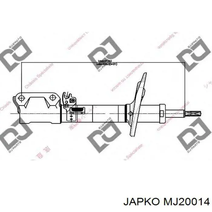 MJ20014 Japko amortecedor traseiro esquerdo