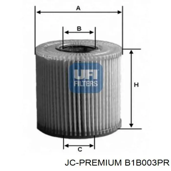 Масляный фильтр B1B003PR JC Premium
