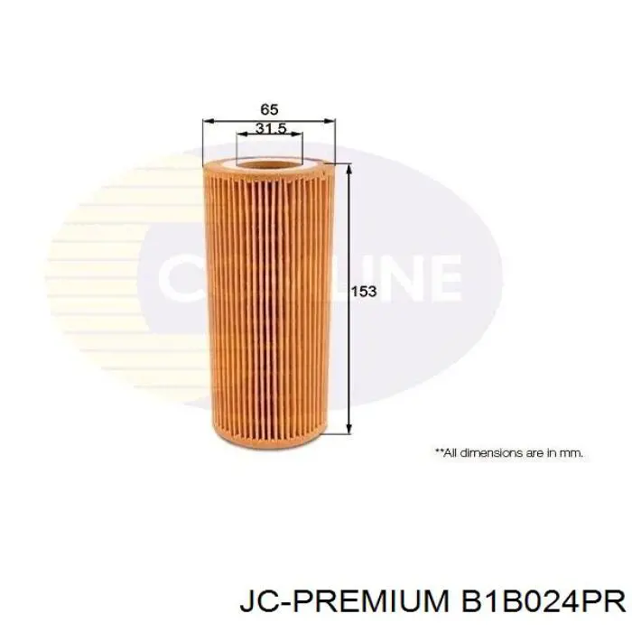 Фильтр очистки масла центробежный JC Premium B1B024PR цена, от 12.93 USD
