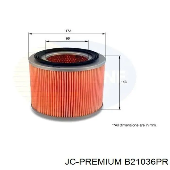 Воздушный фильтр B21036PR JC Premium
