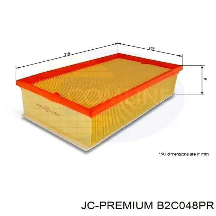 Элемент воздушного фильтра JC Premium B2C048PR цена, от 5.94 USD