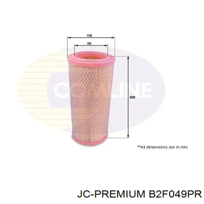 B2F049PR JC Premium Воздушный фильтр двигателя