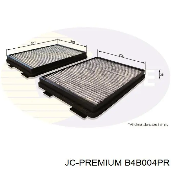 Фильтр салона B4B004PR JC Premium