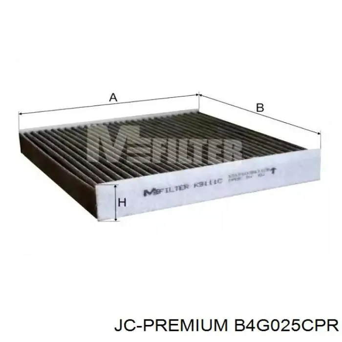 Купить B4G025CPR JC Premium Фильтр салона угольный