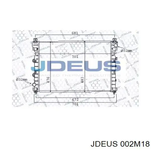 Радиатор 002M18 Jdeus