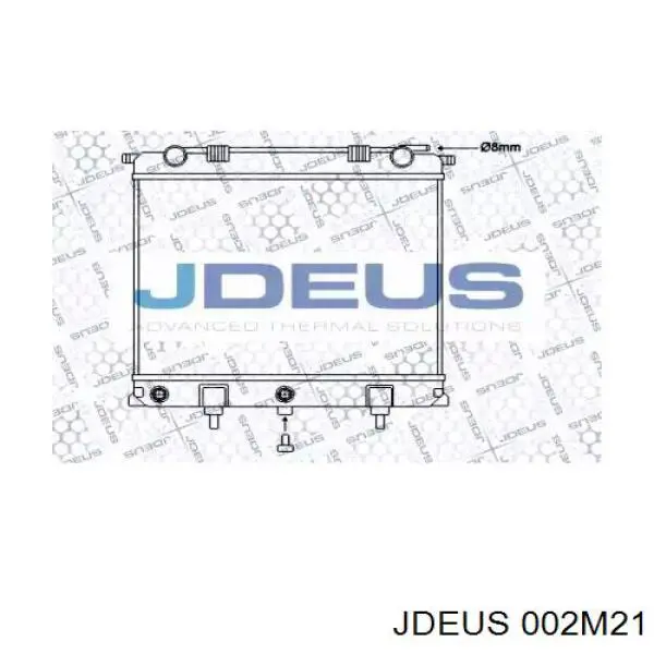 002M21 Jdeus radiador de esfriamento de motor