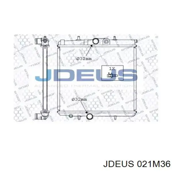 Радиатор 021M36 Jdeus