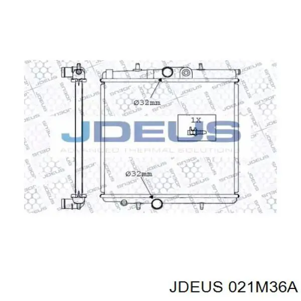 Радиатор 021M36A Jdeus