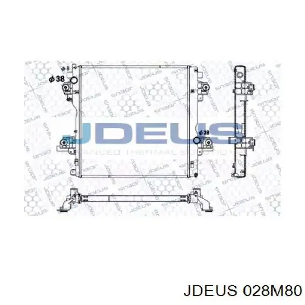 028M80 Jdeus radiador de esfriamento de motor