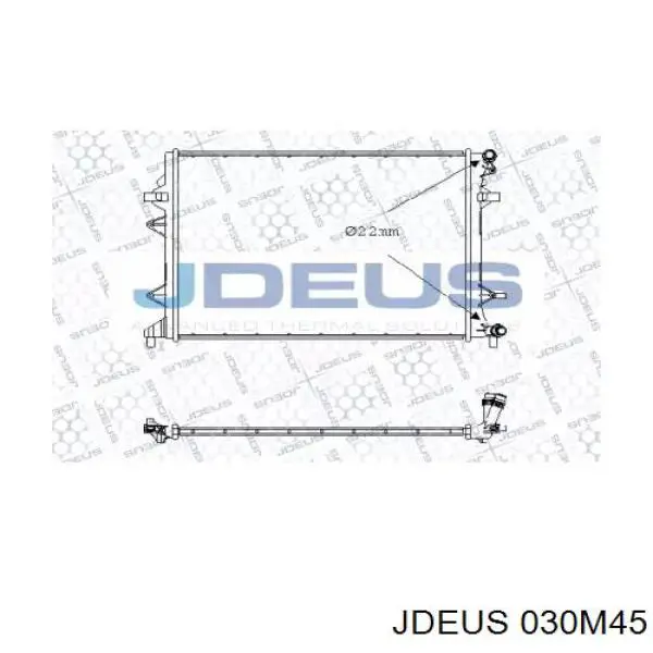 030M45 Jdeus radiador de esfriamento de motor