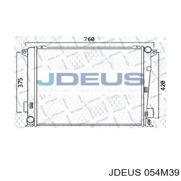 054M39 Jdeus radiador de esfriamento de motor