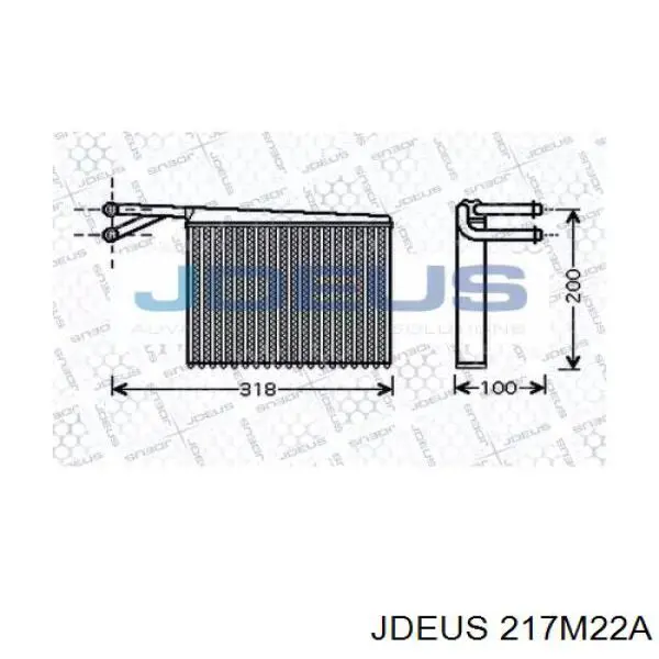 Радиатор печки 217M22A Jdeus