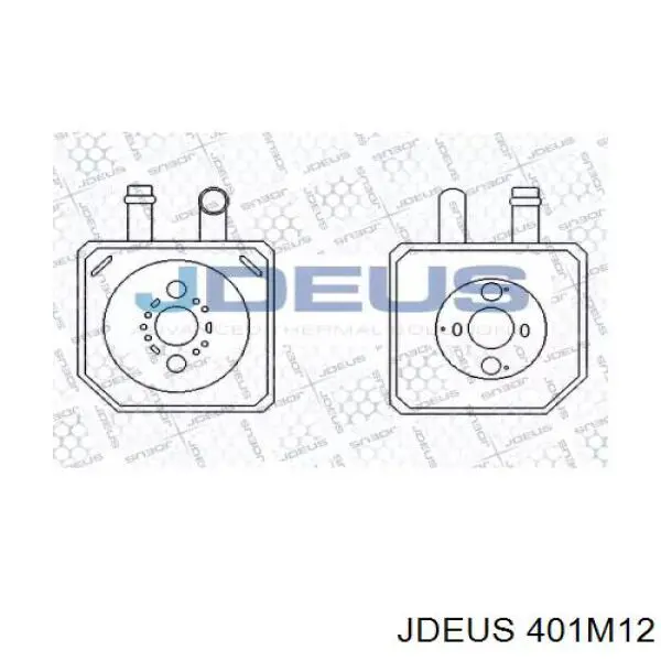 Радиатор масляный (холодильник), под фильтром 401M12 Jdeus
