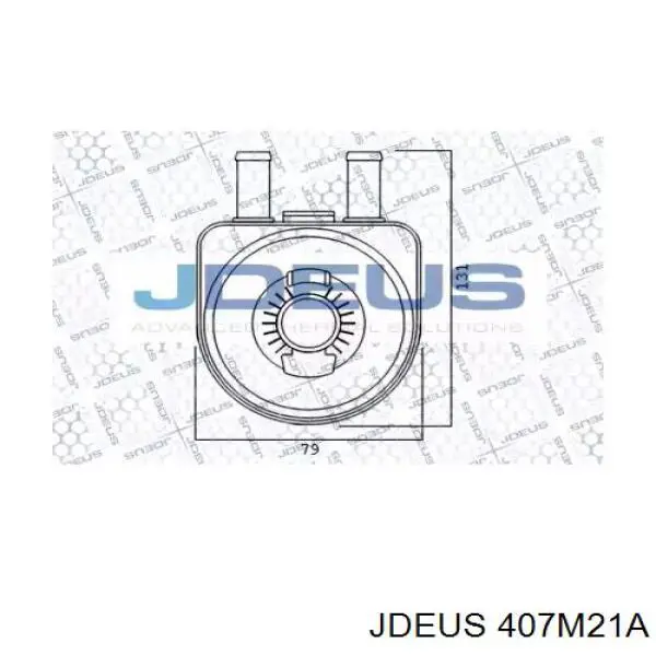 Радиатор масляный (холодильник), под фильтром 407M21A Jdeus