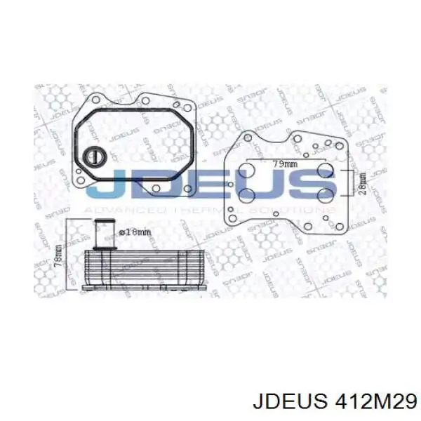 Масляный радиатор 412M29 Jdeus