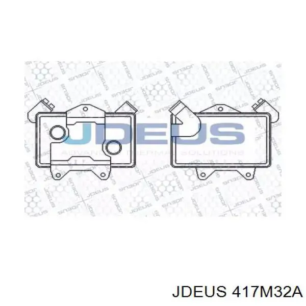 Радиатор масляный (холодильник), под фильтром 417M32A Jdeus