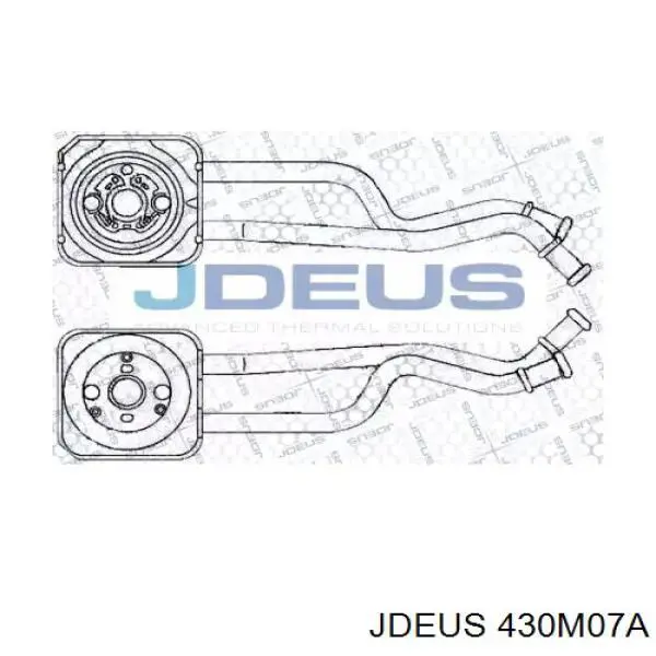Радиатор масляный (холодильник), под фильтром 430M07A Jdeus