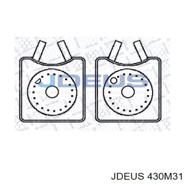 Радиатор масляный (холодильник), под фильтром 430M31 Jdeus