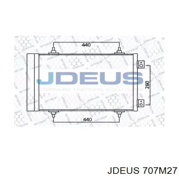 Радиатор кондиционера 707M27 Jdeus