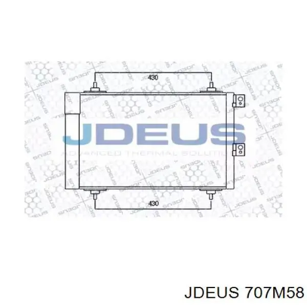 Радиатор кондиционера 707M58 Jdeus